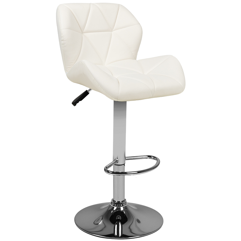 Barstol m01 quiltad justerbar vit