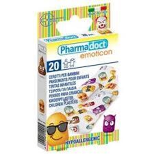 Barnplåster Pharmadoct – 20/ask 20x70mm med olika motiv – 20 st