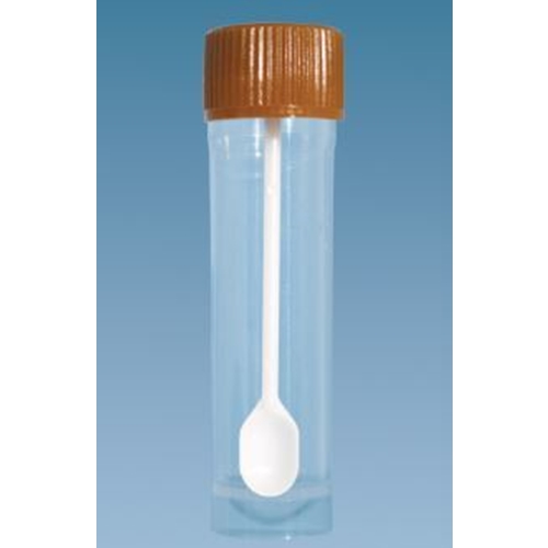 Faecesrör med sked 20ml – 76x20mm PP plan botten – 100 st