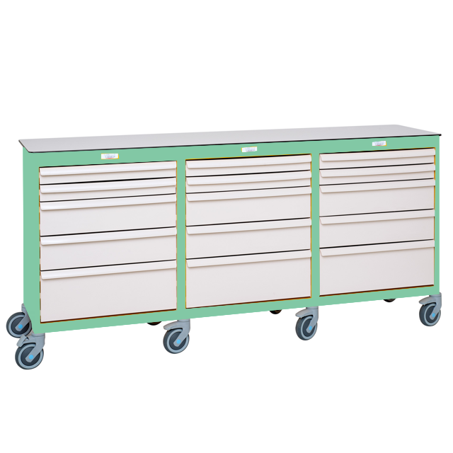 Mobil arbetsstation 3 block – Grön Mobil arbetsstation 3 block – Grön