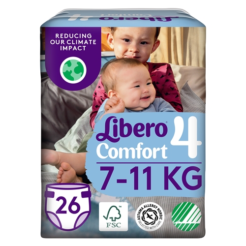 Tejpblöja Libero Comfort – 4 7-11kg – 208 st