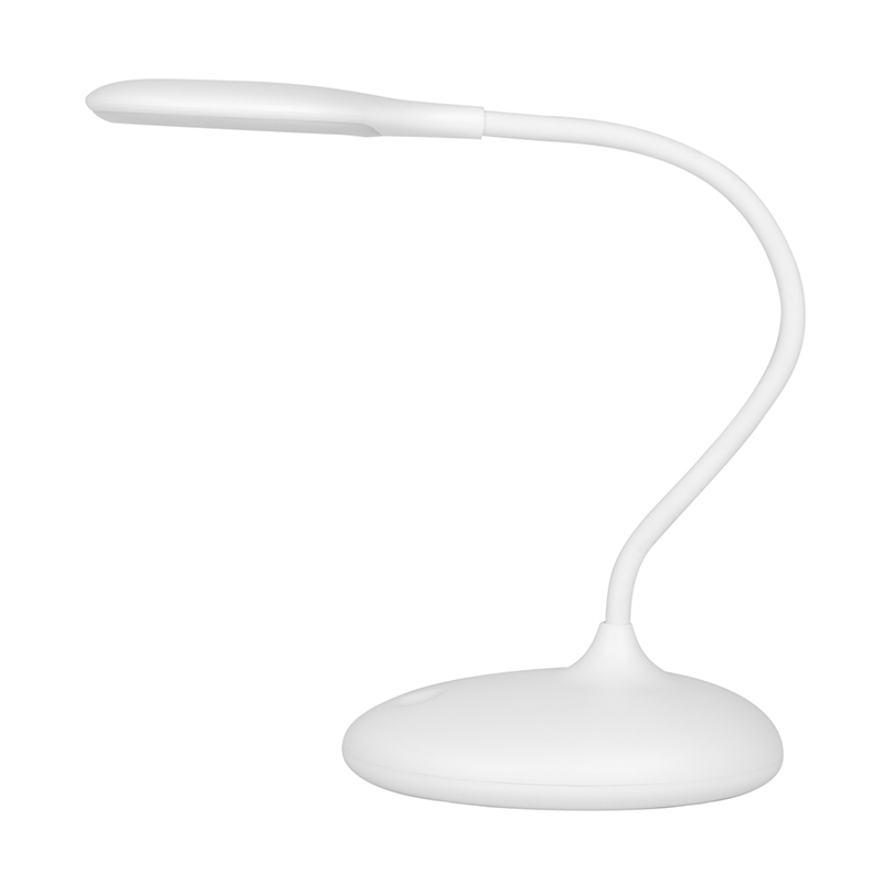 Ringformad LED-lampa orm på skrivbordet vit