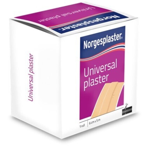 Plastplåster Universal – 6cmx5m rulle beige – 4 st