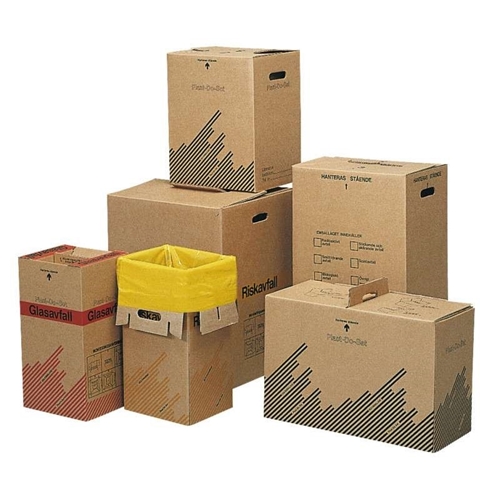 Sopsäckskartong neutral – 60L med säck – 25 st