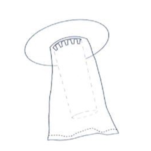 Lamphandtagsskydd – 4,5x15cm transparent grön – 40 st