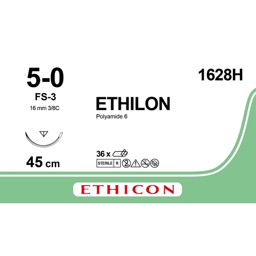 Sutur Ethilon 5-0 1628H – 45cm nål FS-3 – 36 st Sutur Ethilon 5-0 1628H – 45cm nål FS-3 – 36 st