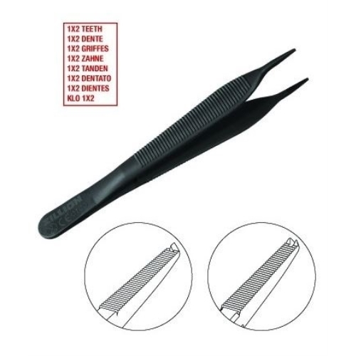 Pincett Adson med klo – 120mm, 1×2 klo – 60 st
