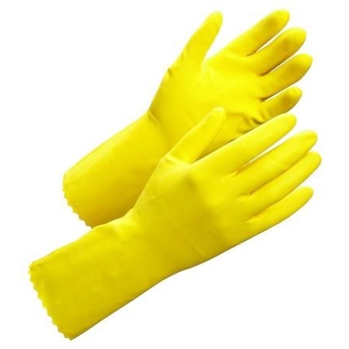 Latexhandske flockad gul – Worksafe Chem 50-460 8 (M) – 12 st