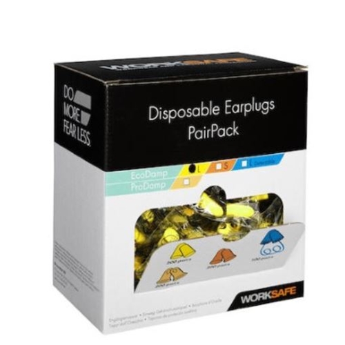 Öronpropp EcoDamp L Worksafe – Soft fit gula 200par/fp – 200 st
