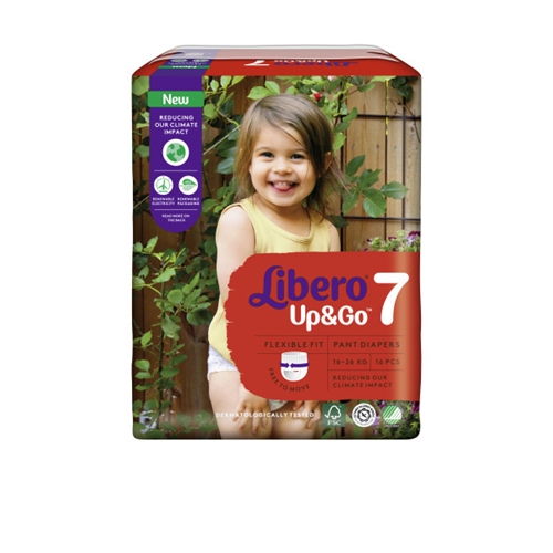 Byxblöja Libero Up&Go – 7 16-26kg – 128 st