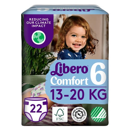Tejpblöja Libero Comfort – 6 13-20kg – 176 st