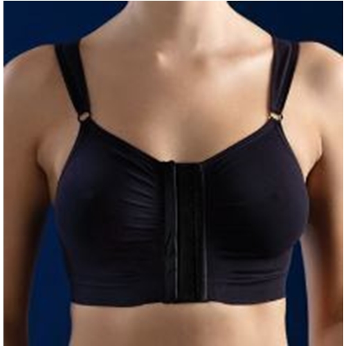 Bröstförband Carefix BELLA – S svart microfiber öppn fram
