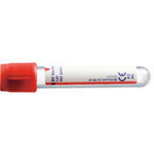 Vakuumrör BD Vacutainer CAT pappersetikett – 5/4ml serum röd – 100 st