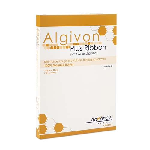 Alginatförband honung Algivon Plus – 2,5x20cm Ribbon – 5 st