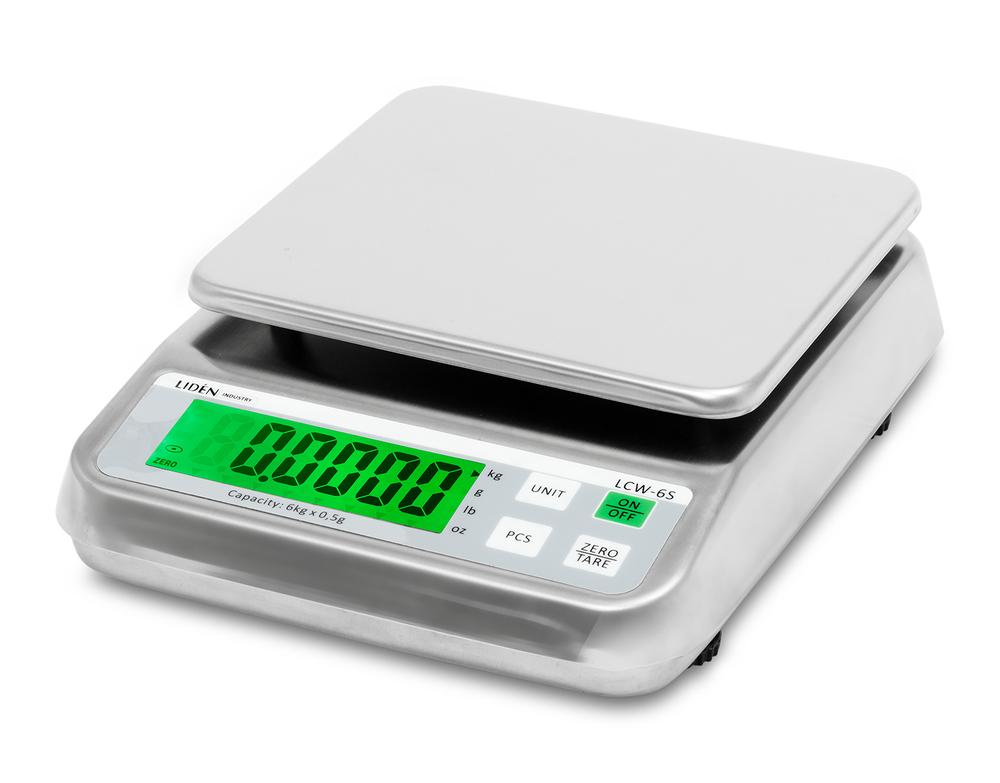 Bänk- och bordsvåg LCW-6S, Rostfritt, 6kg x 0,5g