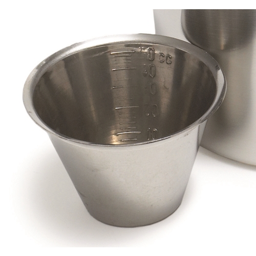 Bägare medicin 50ml graderad – 4x9cmm rostfri flergångs