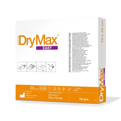 Superabsorberande förband DryMax Easy – 10x10cm – 10 st