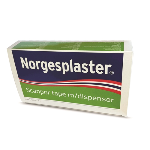 Häfta papper Scanpor – 1,25cmx10m beige hållare – 24 st