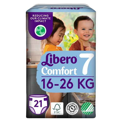 Tejpblöja Libero Comfort – 7 16-26kg – 126 st