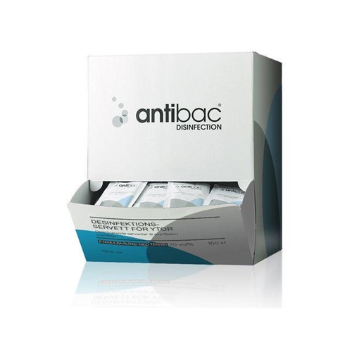 Ytdesinfektion servett Antibac – m tensid Etanol styckfp – 150 st