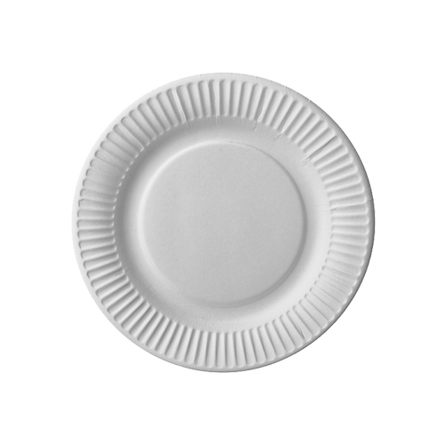 Tallrik papper flat – 18cm vit – 100 st