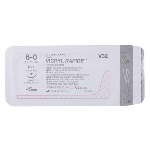 Sutur Vicryl Rapid 6-0 V32H – 45cm nål P-1 – 36 st