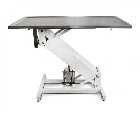 Hydrauliskt operationsbord för djur med Z-formad bas (lackerad bas) och platt yta