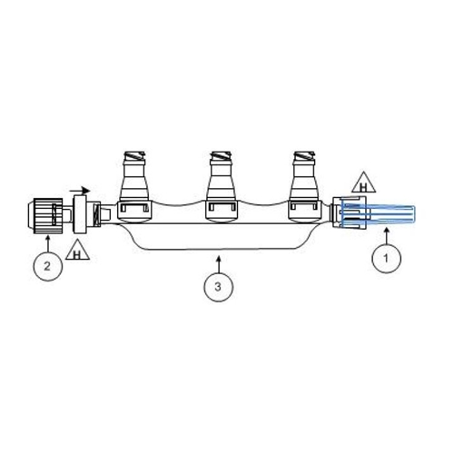 Manifold 3-port NanoClave – utan slang – 50 st