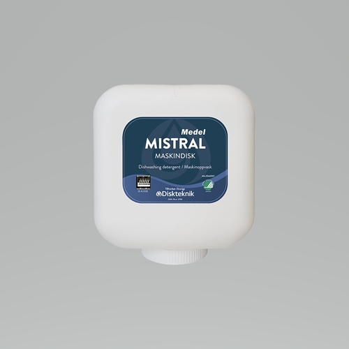 Diskmedel maskin automatisk dosering – 4,5kg Mistral Svanen – 4 st