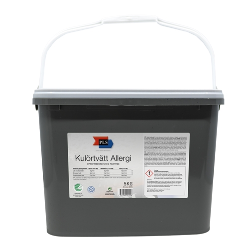 Tvättmedel pulver kulörtvätt PLS – 5kg Allergi oparfymerad Svanen