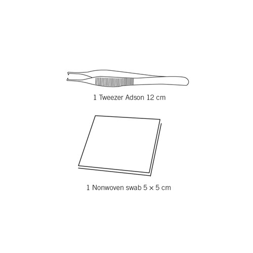Pincett Adson klo 1×2 engångs – 12cm styckförp – 100 st