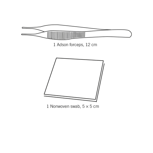 Pincett Adson engångs – 12 cm styckförp – 100 st