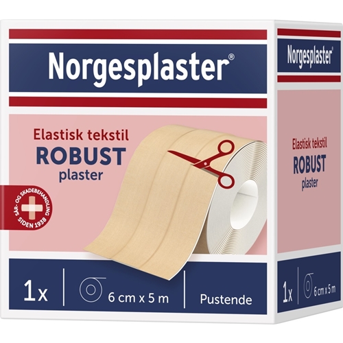 Textilplåster Robust – 6cmx5m rulle beige