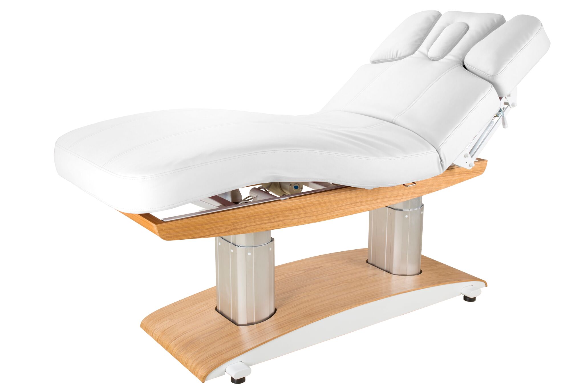 Modern och bekväm SPA-säng med 4 motorer – Ljus träbas – TROCH