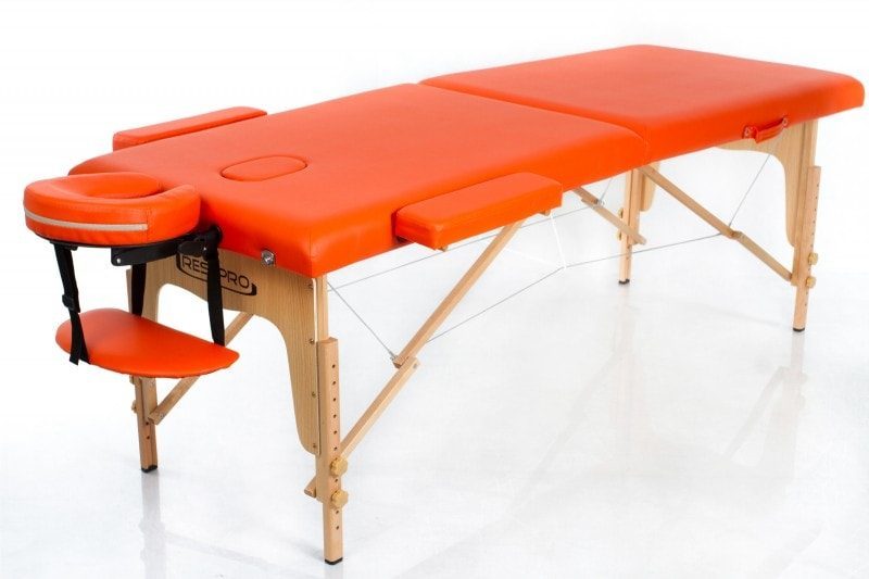 Bærbar massagebriks i træ – RESTPRO® Classic 2 – Orange Bærbar massagebriks i træ – RESTPRO® Classic 2 – Orange