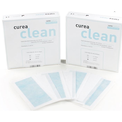 Superabsorberande förband Curea Clean – 10x20cm med spärrskikt – 40 st
