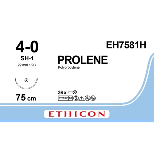 Sutur Prolene 4-0 EH7581H – 75cm nål SH-1 – 36 st