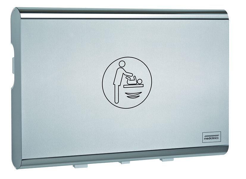 Vægmonteret puslebord – Antibakterielle materialer – Rostfritt stål – Satin Vægmonteret puslebord – Antibakterielle materialer – Rostfritt stål – Satin