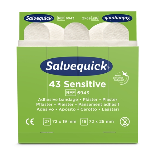 Plåster Salvequick refill – 43 Sensitive – 258 st
