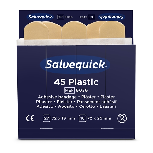 Plåster Salvequick refill – 45 Plastic – 270 st