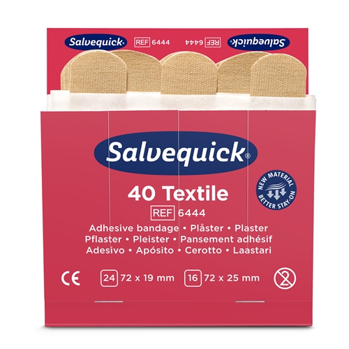 Plåster Salvequick refill – 40 Textile – 240 st