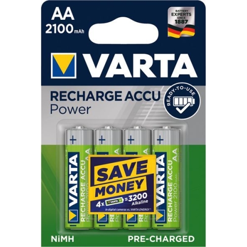Uppladdningsbart batteri 1,2V – AA/HR6; Ø14,5×50,5 mm – 4 st