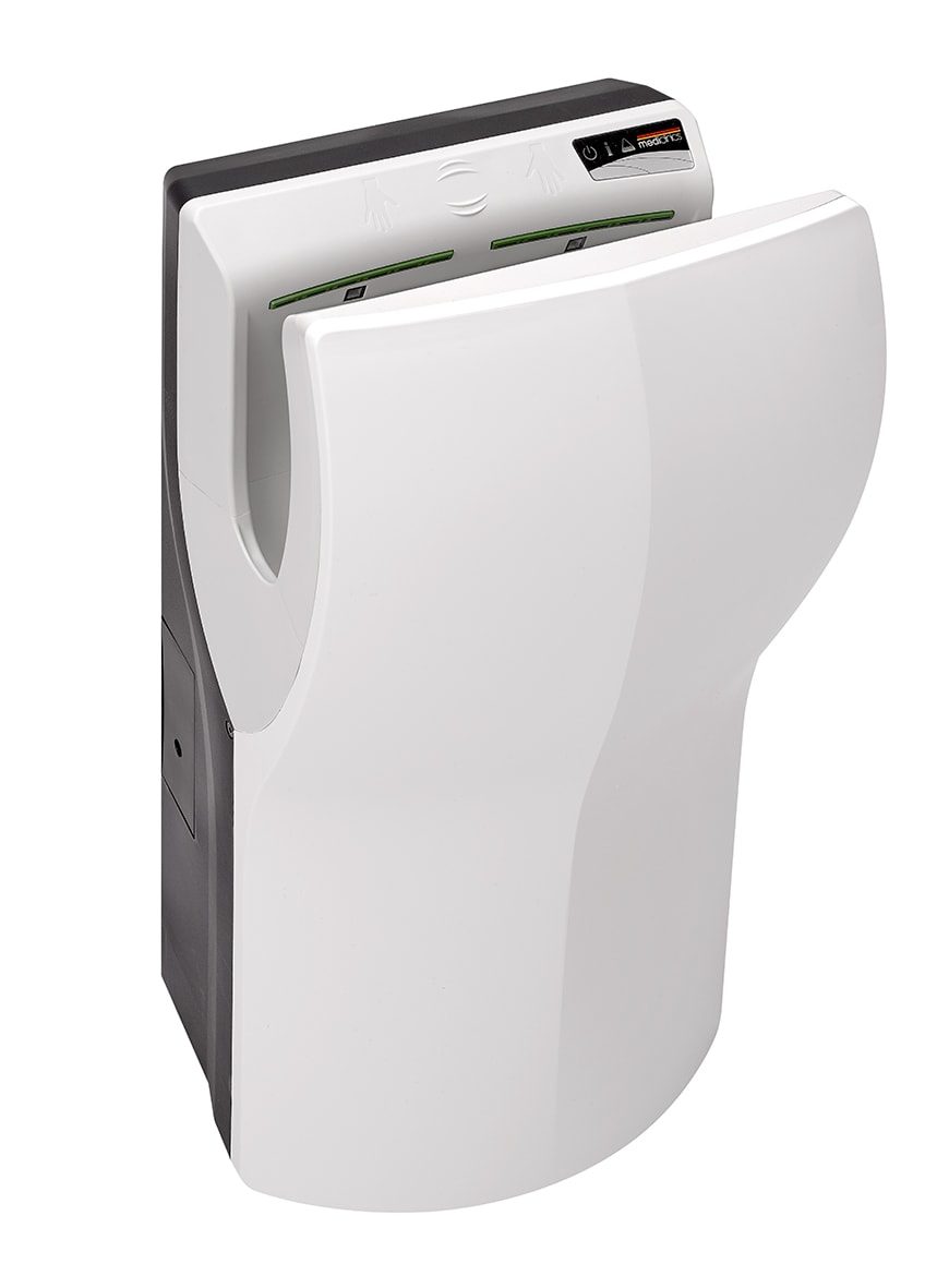 Handtork Dualflow® Plus – Torktid: 8-15 s – Kontaktfri – 62-72 dBA – HEPA-filter