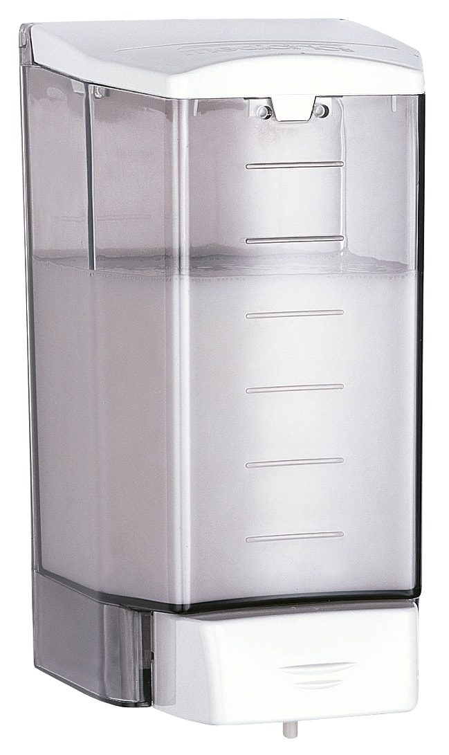 Tvåldispenser med knapp – Plast Tvåldispenser med knapp – Plast
