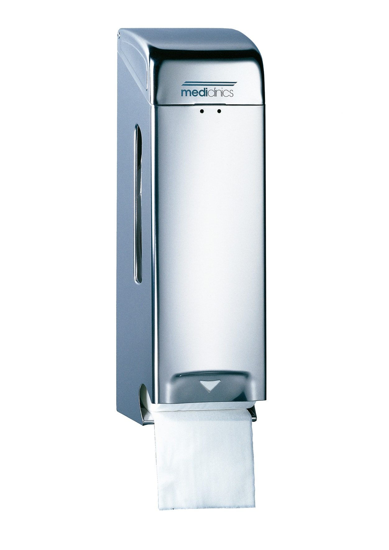 Toiletrulleholder – Standard – 380 x 116 x 130 mm – Rostfritt stål – Ljus