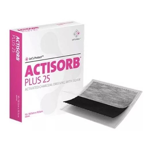 Kol/silverkompress Actisorb Plus 25 – 10,5×10,5cm – 10 st