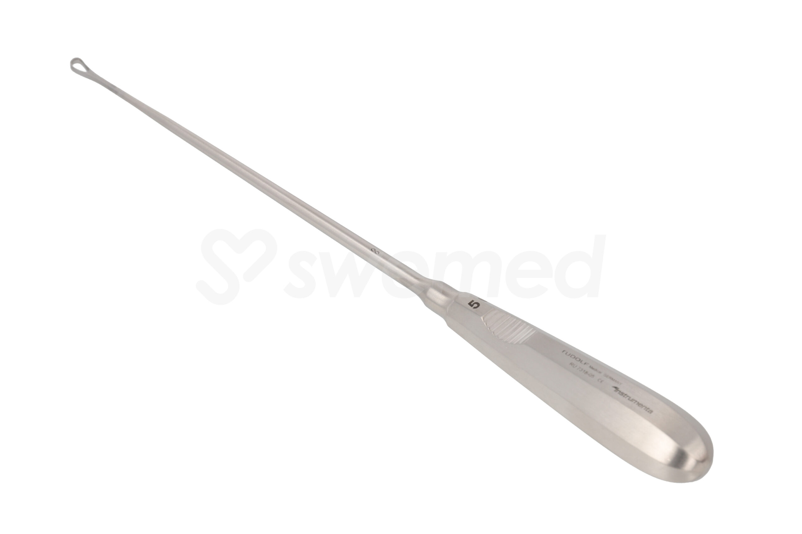Kyrett Recamier skarp böjbar 5 mm. 31 cm