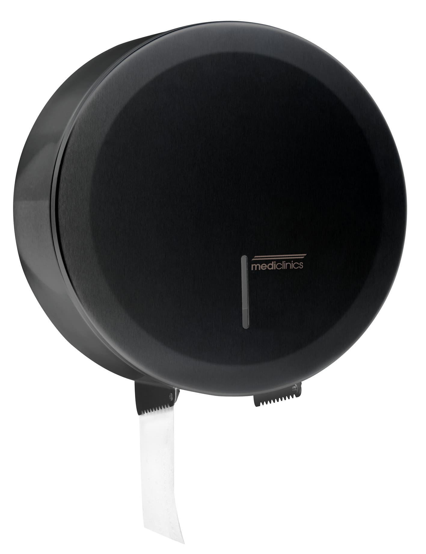 Dispenser til toiletpapir – Ø230mm til industripapirruller – Hvid – Stål – Svart