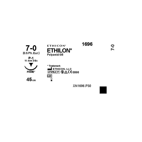 Sutur Ethilon 7-0 1696G – 45cm nål P-1 – 12 st