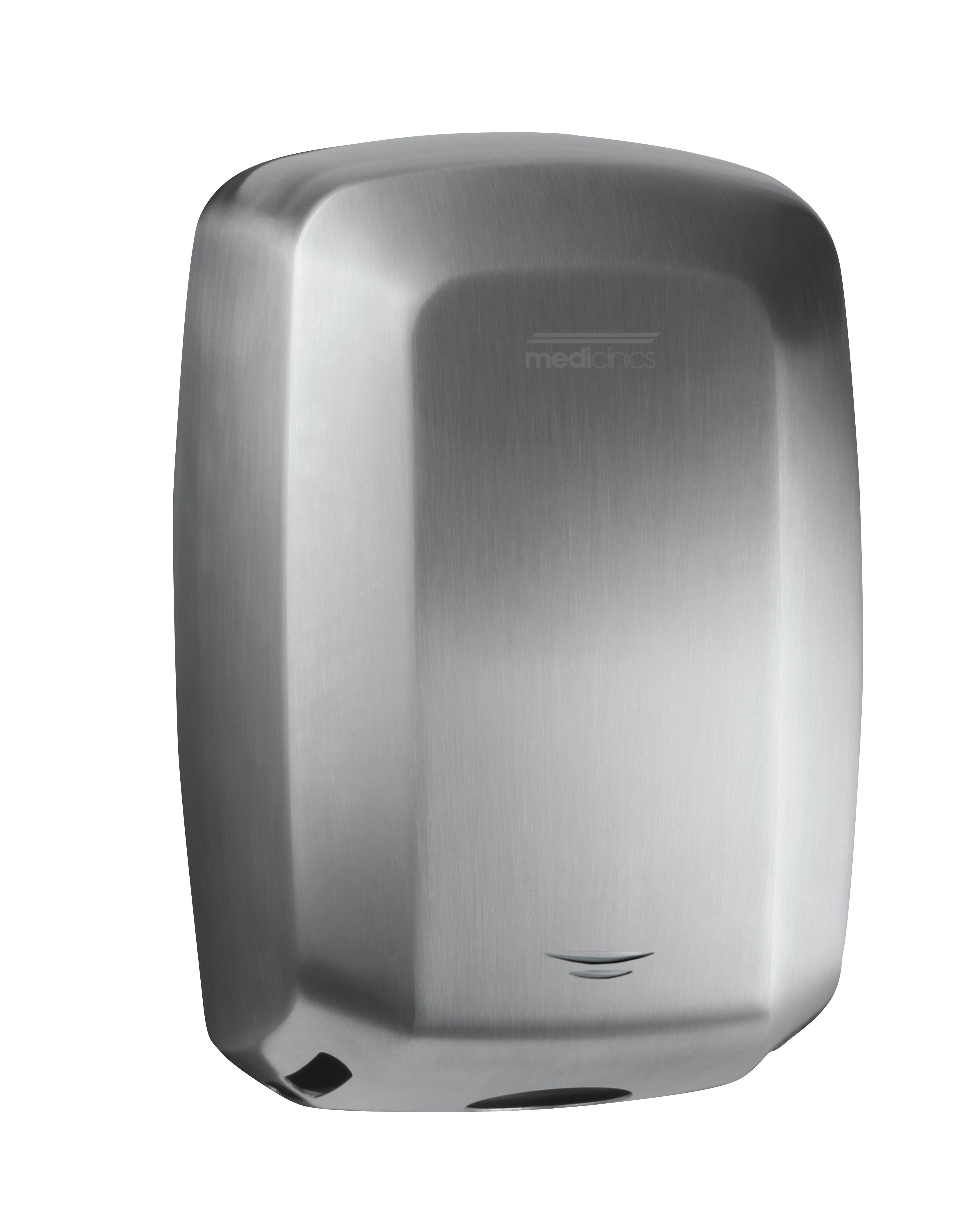 Handtork Machflow® – Torktid: 10-15 s – Kontaktfri – 67-74 dBA – Energisnål – Rostfritt stål – Satin, Bortslösa motorer (5 års garanti) Handtork Machflow® – Torktid: 10-15 s – Kontaktfri – 67-74 dBA – Energisnål – Rostfritt stål – Satin, Bortslösa motorer (5 års garanti)